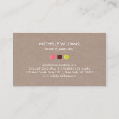 MACARON COOKIE TRIO LOGO on KRAFT PAPER for Bakery Business Card (Back)