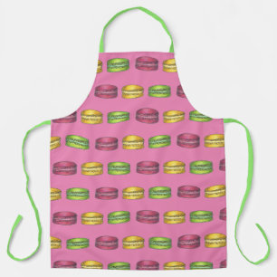 Macaron Cookies French Pastry Food Bakery Cafe Apron
