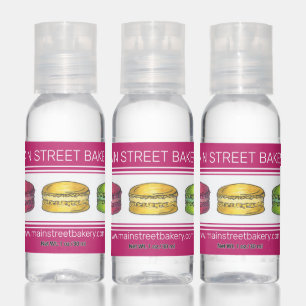Macaron Cookies French Pastry Food Bakery Cafe Hand Sanitizer