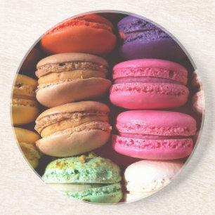 macaron cookies sandstone coaster
