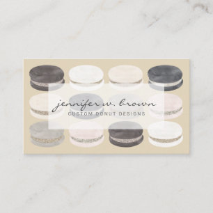 Macaron Cookies Sweets Dessert Bakery Shop Business Card