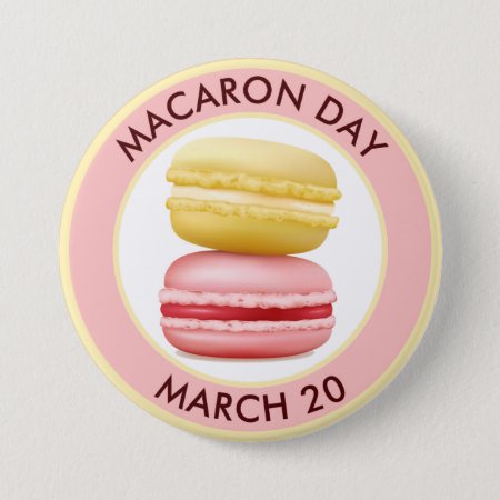 Macaron Day, Macarons  Button