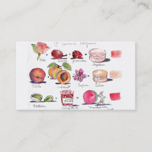 Macaron Flavors by Carol Gillott Business Card