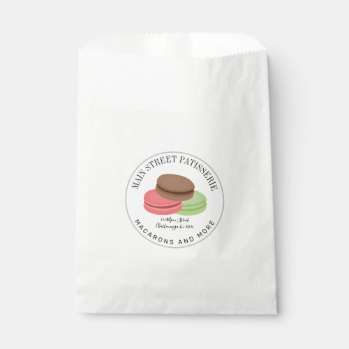Macaron Food Business Address Professional Favor Bag