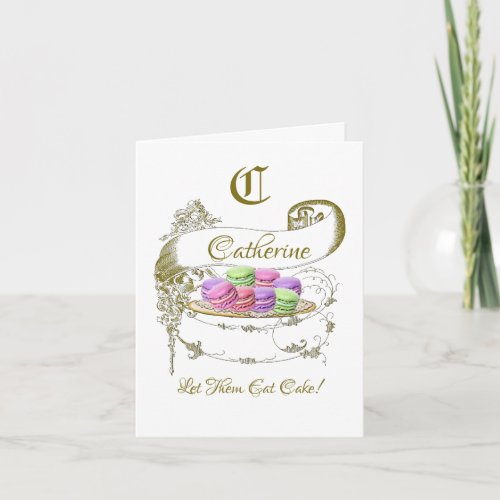Macaron French Inspired Note Card