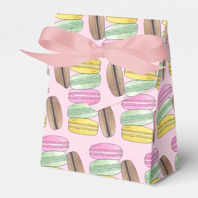 Macaron French Pastry Cookies Macarons Patisserie Favor Boxes (Front Side)