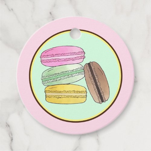 Macaron French Pastry Cookies Macarons Patisserie Favor Tags