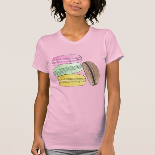 Macaron French Pastry Cookies Macarons Patisserie T_Shirt