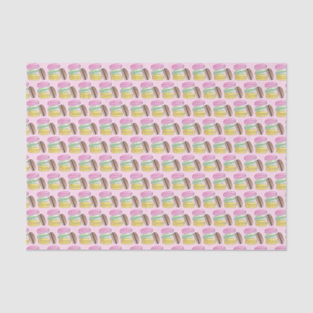 Macaron French Pastry Cookies Macarons Patisserie Tissue Paper (Front)