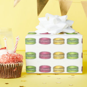 Macaron French Pastry Cookies Macarons Patisserie Wrapping Paper
