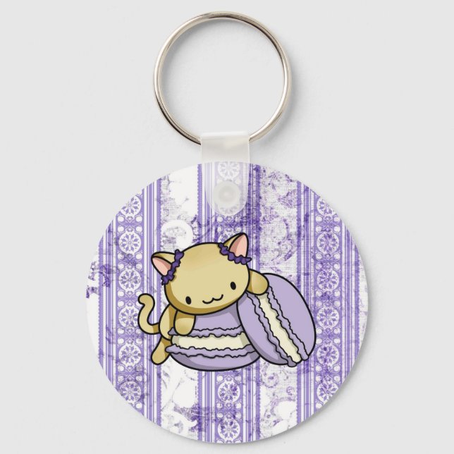 Macaron Kitty Keychain (Front)