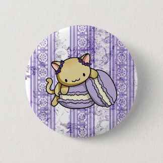 Macaron Kitty Pinback Button
