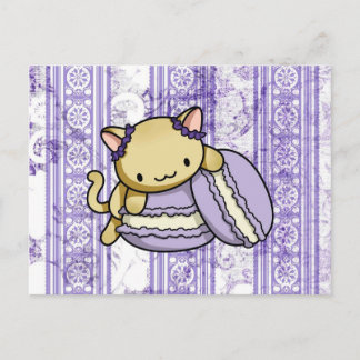 Macaron Kitty Postcard