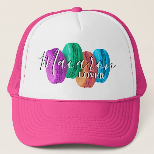 Macaron lover trucker hat in pink and other colors