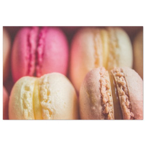 Macaron macaroons foto pink beige brown sweet tast tissue paper