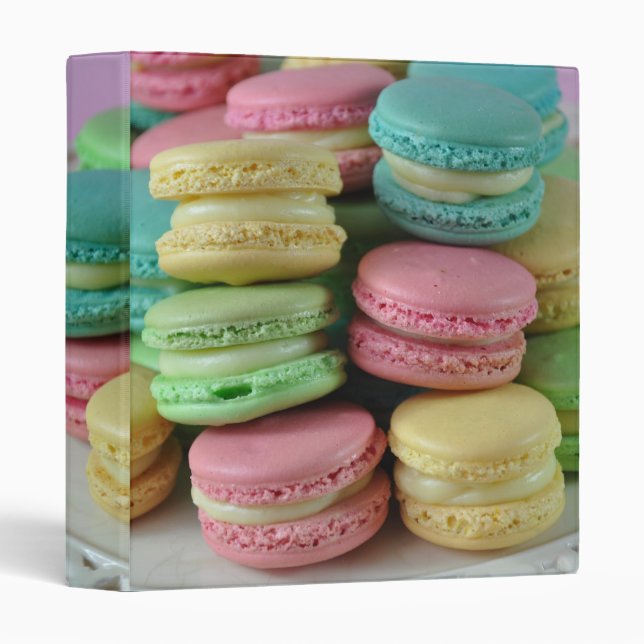 Macaron Macaroons rainbow sweets dessert binder (Front/Spine)