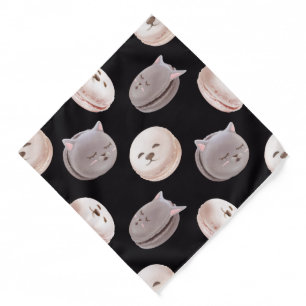 Macaron Parade – Kitty & Puppy Seamless Pattern Bandana