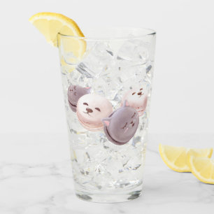 Macaron Parade – Kitty & Puppy Seamless Pattern Glass
