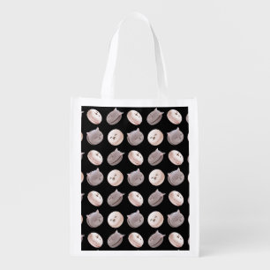 Macaron Parade – Kitty & Puppy Seamless Pattern Grocery Bag