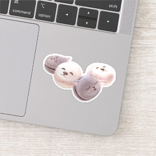 Macaron Parade – Kitty & Puppy Seamless Pattern Sticker