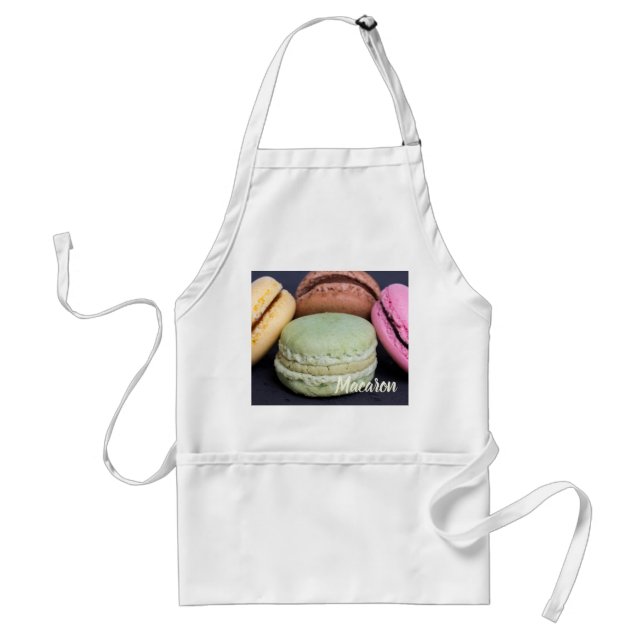 Macaron pastries for sweet tooth gift adult apron (Front)