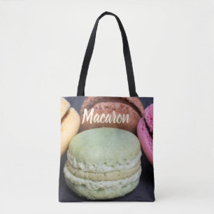 Macaron pastries for sweet tooth gift tote bag