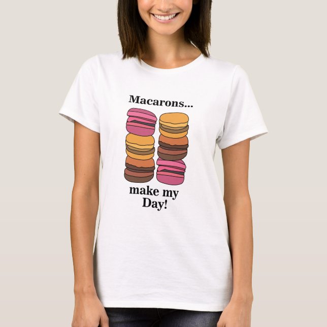 Macaron Pastry Cookie Bakery Chef T-Shirt (Front)