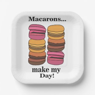 Macaron Pastry Sweet Birthday Party Paper Plates