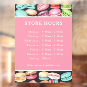 Macaron Patisserie Bakery   Opening Times   Hours Window Cling