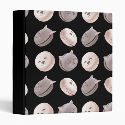 Macaron Pattern 3 Ring Binder