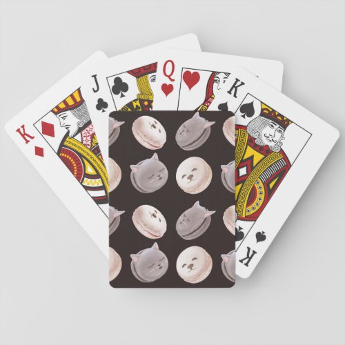 Macaron Pattern Poker Cards