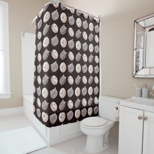 Macaron Pattern Shower Curtain