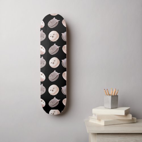 Macaron Pattern Skateboard