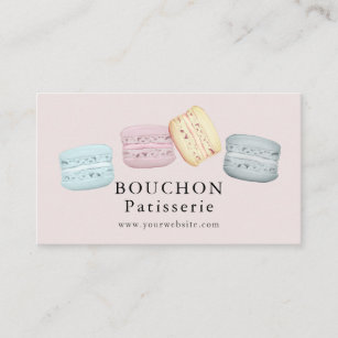 Macaron Pink Bakery Business Card