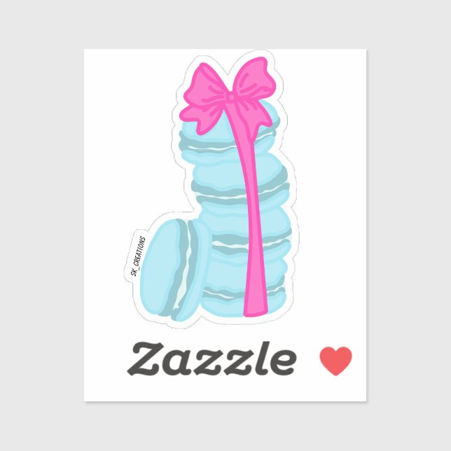 Macaron Stack With A Pink Bow Sticker (Sheet)