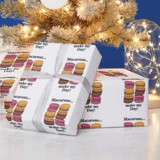 Macaron Sweet Pastry Chef Birthday Wrapping Paper