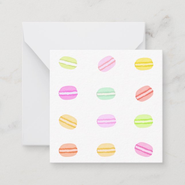 Macaron Thank You Note cards (Front)