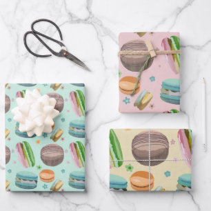 Macaron Wrapping Paper Sheet Set