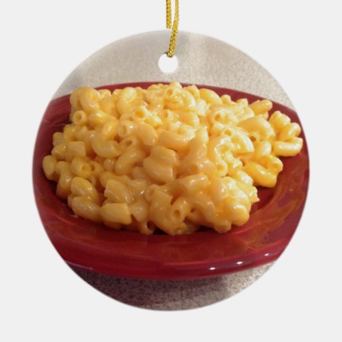 Macaroni and Cheese Ceramic Ornament