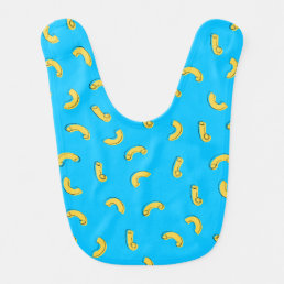 Macaroni and Cheese Illustration Baby Bib