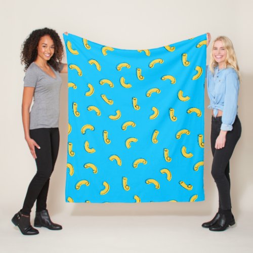 Macaroni and Cheese Illustration Fleece Blanket