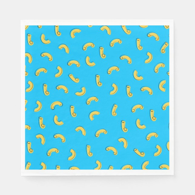 Macaroni and Cheese Illustration Napkins (Front)