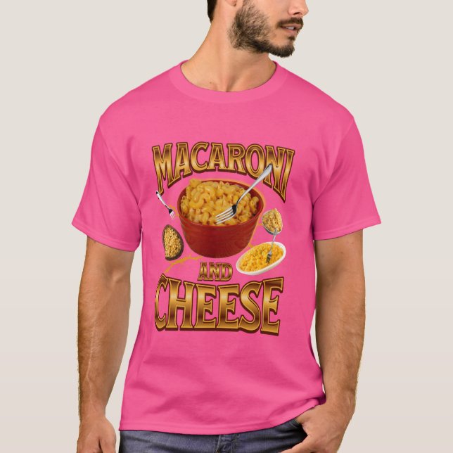 Macaroni and Cheese Lovers Retro Bootleg Rap Aesth T-Shirt (Front)