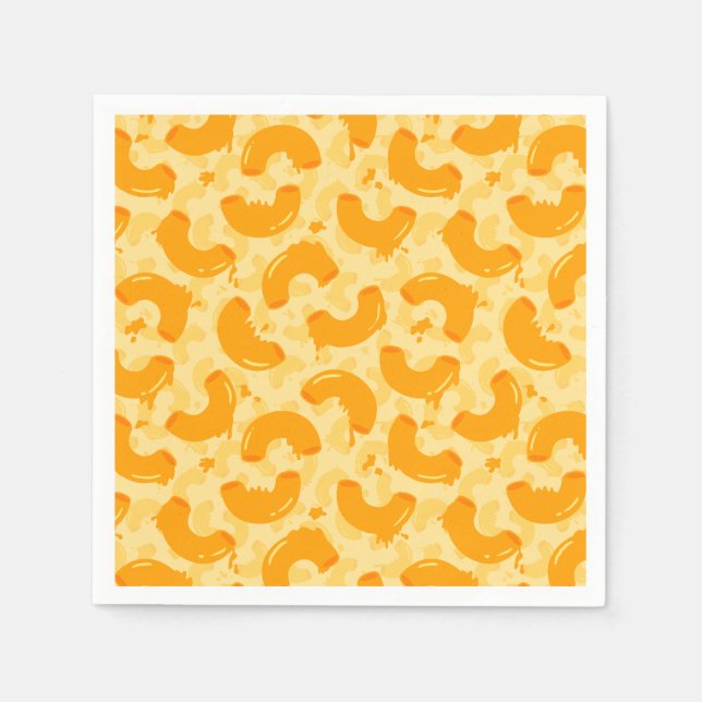 Macaroni and Cheese Pattern Napkins (Front)