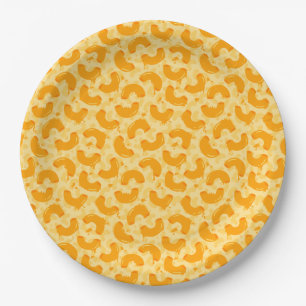 Macaroni and Cheese Pattern Paper Plates