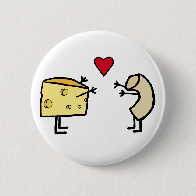 Macaroni and Cheese Pinback Button (Front)