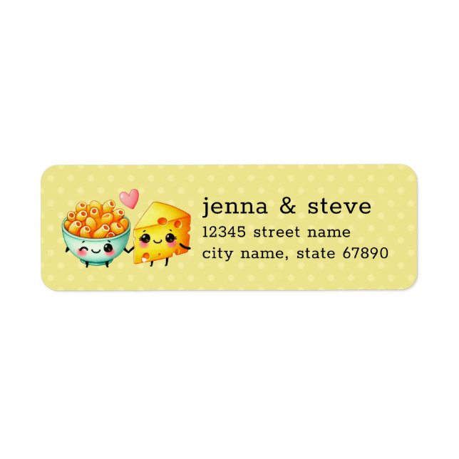 Macaroni and Cheese Return Address Labels (Front)