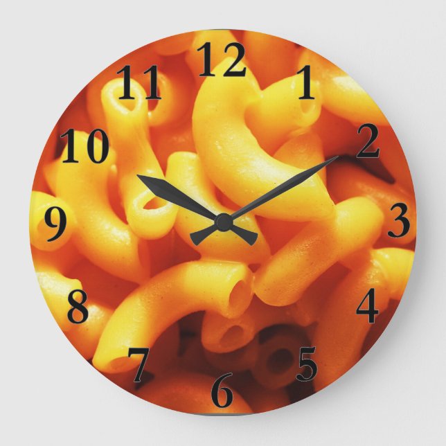 Macaroni and Cheese Round Wall Clock (Front)