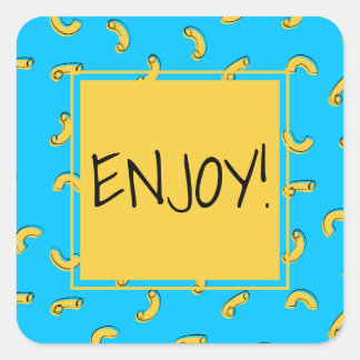 Macaroni and Cheese Square Sticker