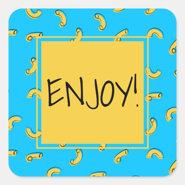 Macaroni and Cheese Square Sticker (Front)
